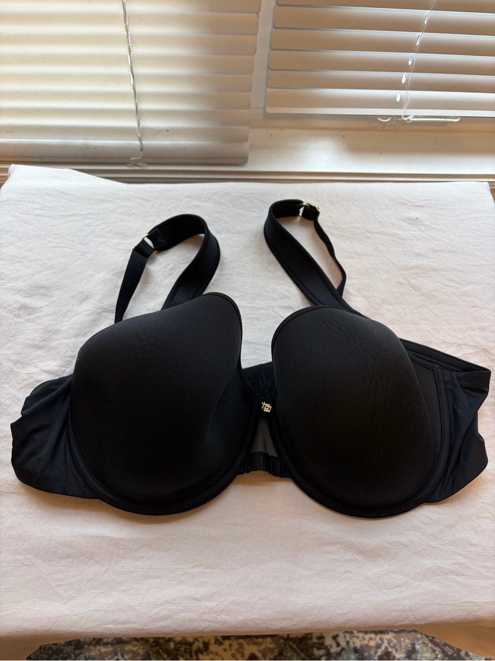 ThirdLove 24/7  T-Shirt Bra Underwire Molded Hook & Eye 40C Black Solid